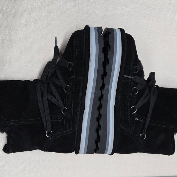 BEARPAW Retro Mondi Youth Ankle Boot, Kid's Lace-up Boot Cow Suede Sz 4 NWT $79 - Picture 6 of 14